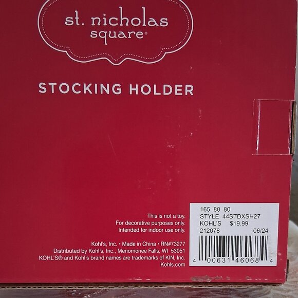 St. Nicholas Square Cat Themed Christmas Stocking Holder - Picture 8 of 12